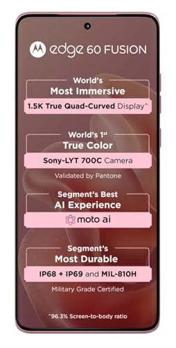 Image of Motorola Edge 60 Fusion (Zephyr, 12GB RAM, 256GB Storage)