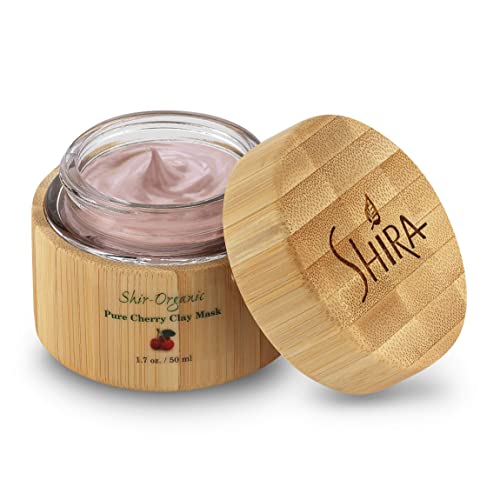 Shira Shir-Organic Pure Cherry Clay Face Mask(50ml) Rich In Vitamin C Helps Clarify Heal and Prevent Blemishes Oil Control & Large Pore