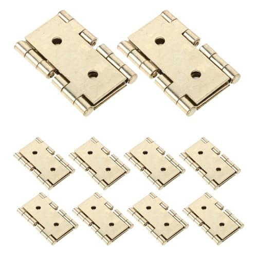 HEALSOPTHY Bisagras de Puerta Doble Acción 54x47 Mm Doradas Vintage 20 Piezas Bisagra Decorativa Plegable para Puertas, Ventanas y Muebles Rotación 360° Accesorios Baños Vintage