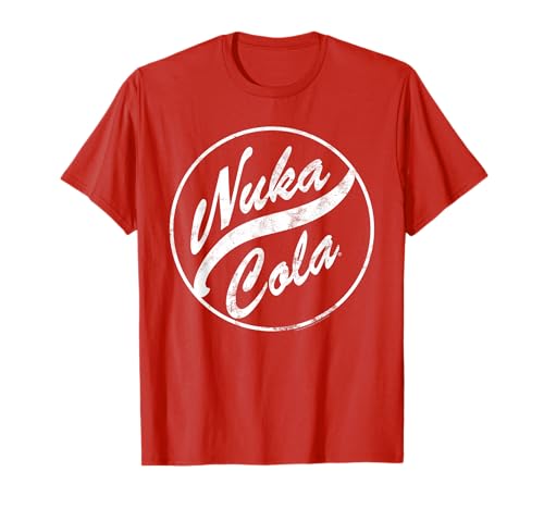 Fallout Video Game Nuka Cola Distressed Round Logo Maglietta