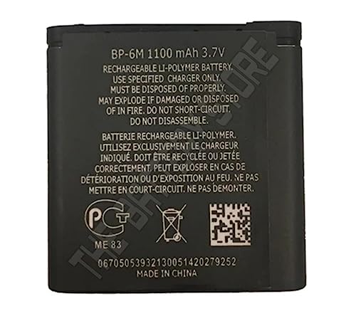 Image of Original BP-6M Battery for Nokia N73 N77 3250 6233 6234 N93 6288 Battery with 1 Year Warranty**** (P179)