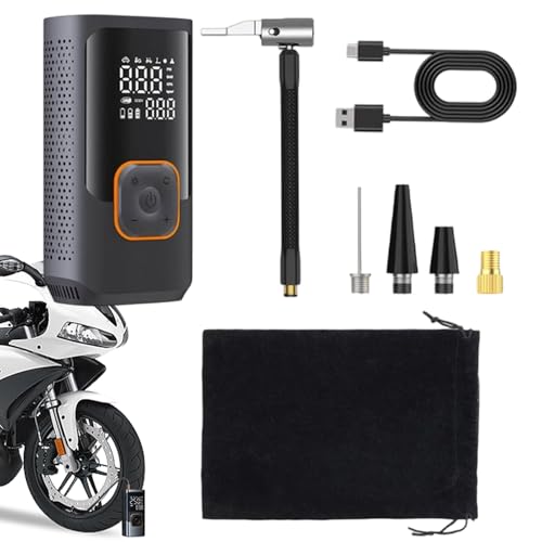 Frfik Inflador de neumáticos portátil | Compresor eléctrico portátil para vehículos - Bomba de aire para automóviles - para coche, moto, bicicleta, globo y otros objetos inflables