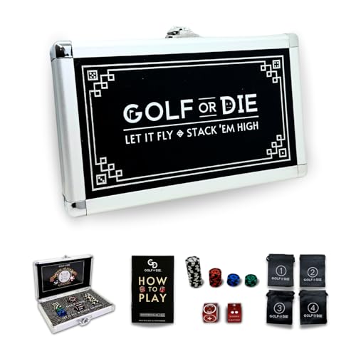 Golf Gambling Game With Dice &Amp; Poker Chips – Fun Gift For Golfers, Golf Accessory &Amp; Outdoor Game, Golf Training Aid, Pefect For Golf Trips &Amp; Bachelor Parties