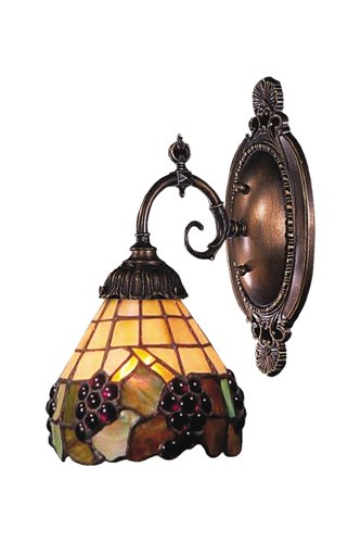 Creative Product Elk 071-Tb-07 Grapevine Mix-N-Match 1-Light Sconce, 10-Inch, Tiffany Bronze