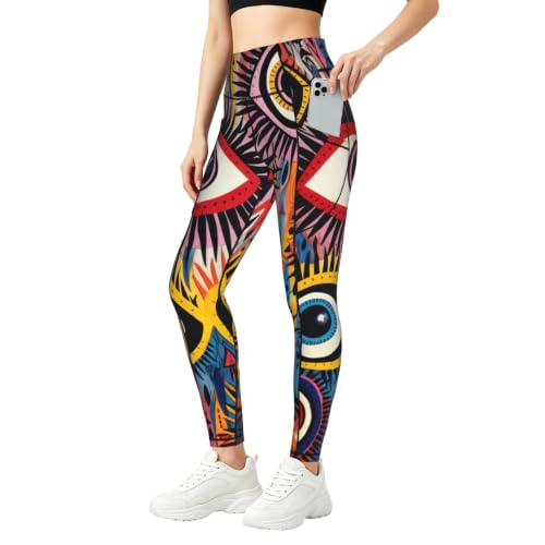 Leggings con estampado de ojos perfectos para tu rutina diaria