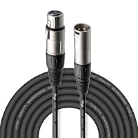 Type : Audio Cable Suitable for Microphones, Speaker Systems, Mixers. Connectors : Heavy Duty XLR to XLR, Male to Female. Locking system to keep a secure connection. Cable : 6 Metre / 20 Feet Long, Durable and Oxygen-Free Copper Cable for optimal sig...