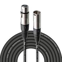 Type : Audio Cable Suitable for Microphones, Speaker Systems, Mixers. Connectors : Heavy Duty XLR to XLR, Male to Female. Locking system to keep a secure connection. Cable : 6 Metre / 20 Feet Long, Durable and Oxygen-Free Copper Cable for optimal sig...