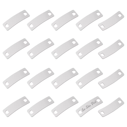 Breloques pour lacets rectangulaires en acier inoxydable de qualité supérieure pour chaussures