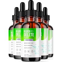5 Pack Gluco Delete Drops - Official Gluco Delete Drops All Natural Liquid Support Formula, GlucoDelete Liquid Extract Drop Premium Advanced Formula, Glucodelete Gotas, 5 Bottles for 5 Months