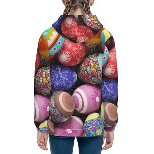 Easter Eggs1 Kids Pullover Hoodies Boys Sweatshirts Girls Athletic Clothes with Pocket4