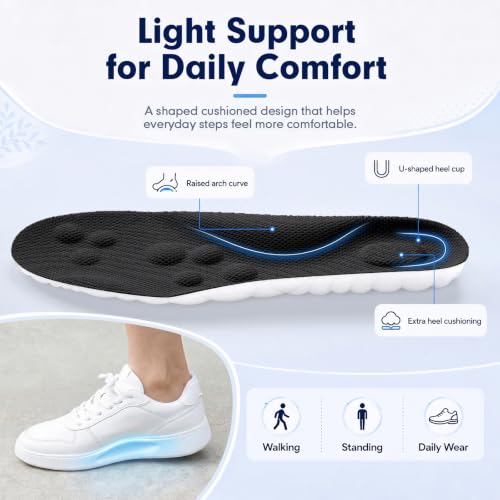Image of 4D Cloud-Like Comfort Soles for Women - Soft Memory Foam Cushioning Insoles - Trim to Fit Steppers Insoles with Arch Support for Foot Pain Relief and Fatigue Reduction(US W 6.5-9)