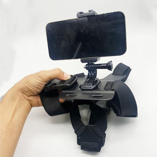 Cinturón elástico ajustable para montaje en el cuerpo, correa para la cabeza del pecho, juego de arnés para GoPro 11, 10, 9 Max, 8, 7, 6, 5 e Insta 360 cámaras y teléfonos móviles, soporte de pecho - imagen 5