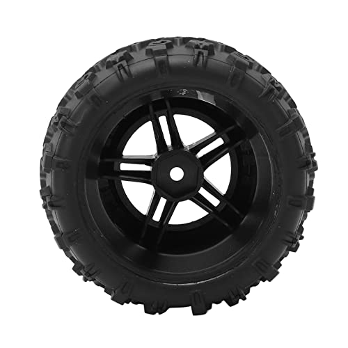 RiToEasysports RC Car Tires, 1Pair 1/16 Scale Plastic Wheel Rim Rubber, for 1/16 Remote Control Off Road Vehicle - Image 2