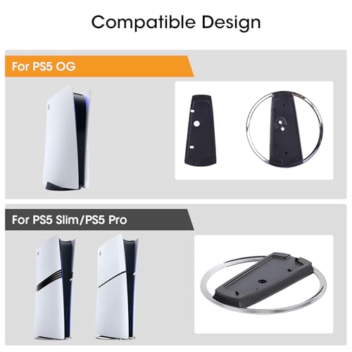 Kryolithm PS5 Slim podstawka pionowa uniwersalna do konsoli PS5 Slim & Disc/Digital, antypoślizgowa podstawa akcesoria, stabilna podstawka z designem cieplnym
