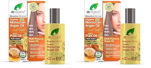 Dr. Organic Aceite Puro Aceite Argan Marroquí 50 ml (Paquete de 2)