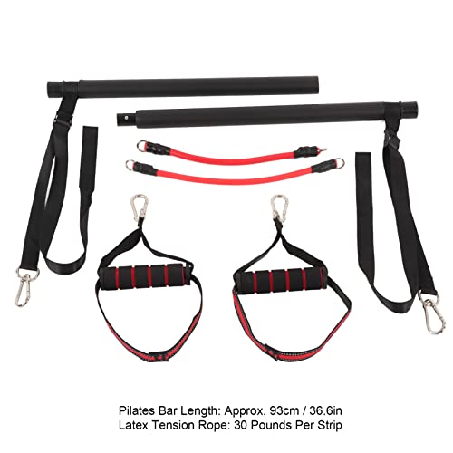 OUKENS Pilates Bar Kit with Resistance Bands, Yoga Pull Bar Kit, Multifunctional Exercise Muscle Power Tension Bar Fitness Equipment(Regular Tube 2 Tubes)