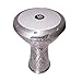 VD® Darbuka/Doumbek Cast Aluminum - Tuning Lugs & Rmvble Head (8 ½ in.) (Silver Engraved Tulips)