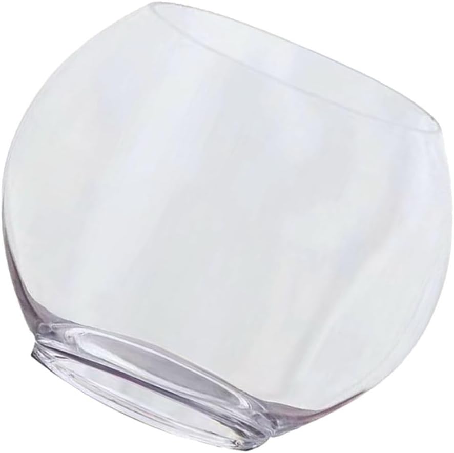 Kichvoe Glass Fish Bowl Terrarium Decorative Landscape Planter for Plants Stylish Home Decor for Office Garden Parties Compact Easy to Store