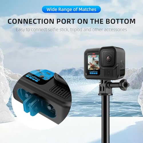 Image of M.G.R.J Silicone Protective Case Cover for Gopro Hero 13, Silicone Sleeve with Lanyard Lens Cap (Black)