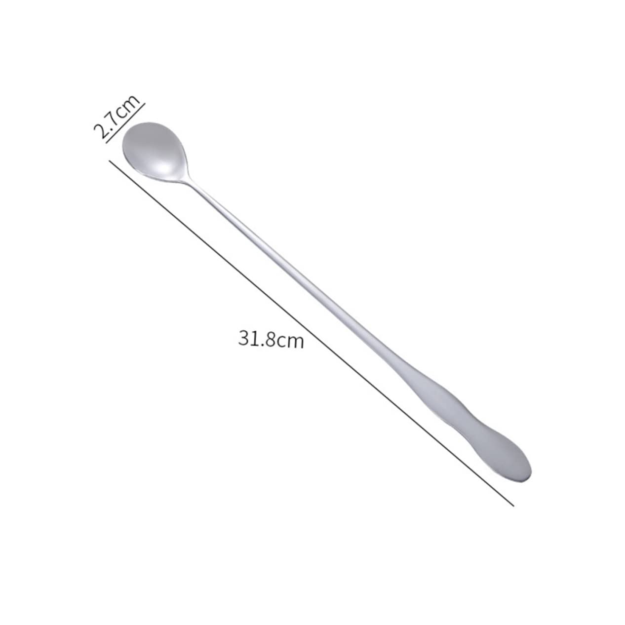 PRETYZOOM Stainless Steel Bar Spoon Set Long Handle Stirring Spoons for Cocktail Coffee