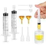 Segbeauty 0.17oz Perfume Refill Pump Tools, 8pcs Perfume Dispenser Transfer Tools Kit, Include 2 Funnel for Refill, 2 Clear Pump and Dropper, 5ml Plastic Perfume Extractor Refill Tool for Cologne