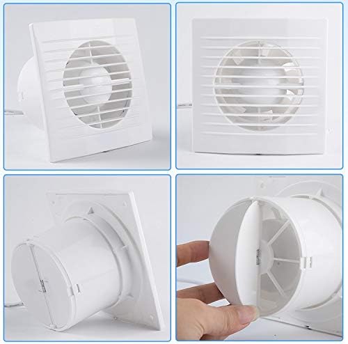 8 inch Silent Household Exhaust Fan Air Grille Wall Window Extractor Ceiling Fan for Toilet Bathroom Kitchen Ventilation Vents