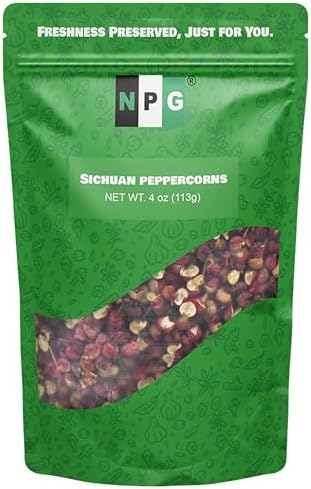 NPG Sichuan Red Peppercorns 4 oz, Whole Szechuan Peppercorns