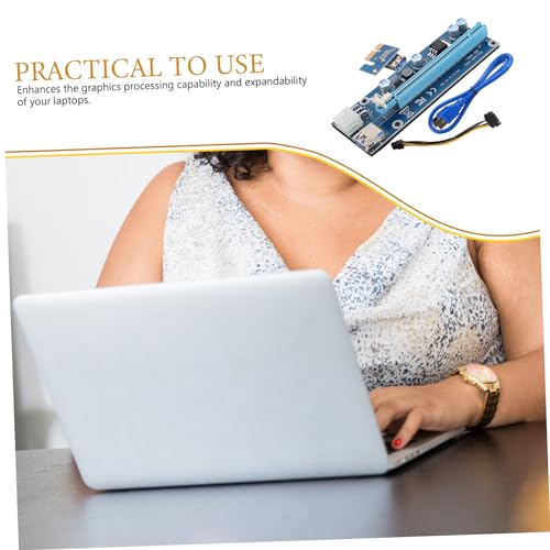 Adaptador de Tarjeta Gráfica Cable USB 60cm EXCEART Pci-e Extensión para GPU Externa Portátil 6