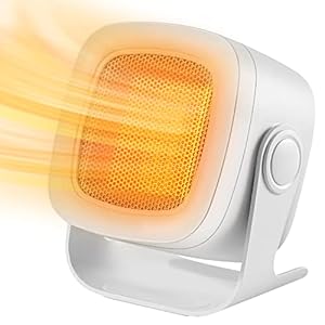 Verwarmingsventilator, 1800 W, stil, elektrisch, mini-ventilatorkachel, keramiek, veilig, snel opwarmen, met oververhittingsbeveiliging, badkamer, huis, kantoor, wit