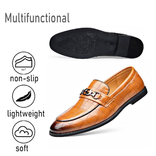 Mens Leather Dress Shoes Casual Comfort Loafers Fashion Classic Business Shoes Non-Slip Breathable Driving Shoes3