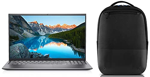 Image of Dell Inspiron 5518 15.6 inch FHD Intel AG 250nits Display Laptop (Ci5-11300H / 16GB / 512GB SSD /Integrated Graphics /Win 10 + MSO /Backlit KB + FPR /Silver) D560479WIN9S+Dell Pro Slim Backpack 15