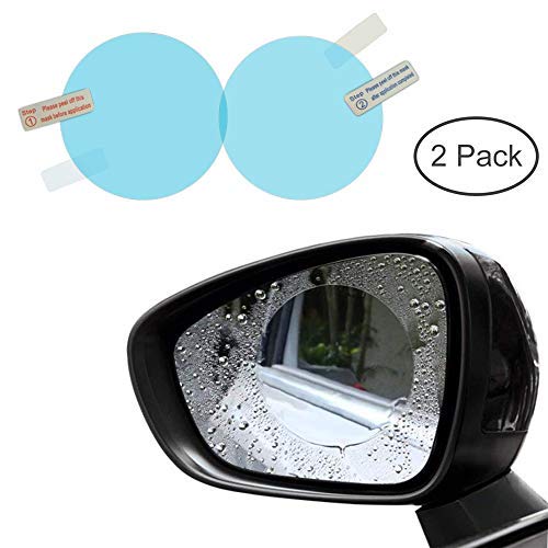 Car Rearview Mirror Rainproof Film Anti-fog Protective Film Automobile Wing Mirror Waterproof Membrane Anti-Glare Screen Protector Auto Back Mirror Water-Resistant Film 2 Pack