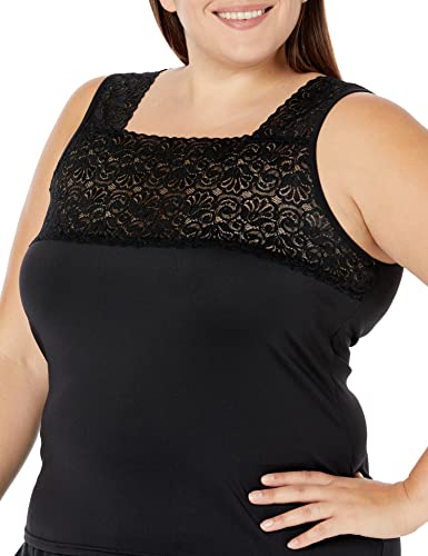 Cinema Etoile Women's Square Neck Cami,Black,Small