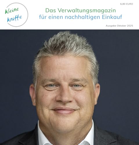 Oktober Ausgabe 2025 des Verwaltungsmagazins f&uuml;r einen nachhaltigen Einkauf "Kleine Kniffe" copertina