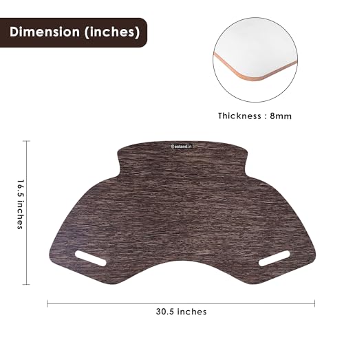 Image of Lap Board for Study | Home | Dining | Office | Laptop | Computer Desk | Reading & Writing | Multi-Purpose | Made in India | (WENGE, SPIDER-LB-30X16-WENGE)