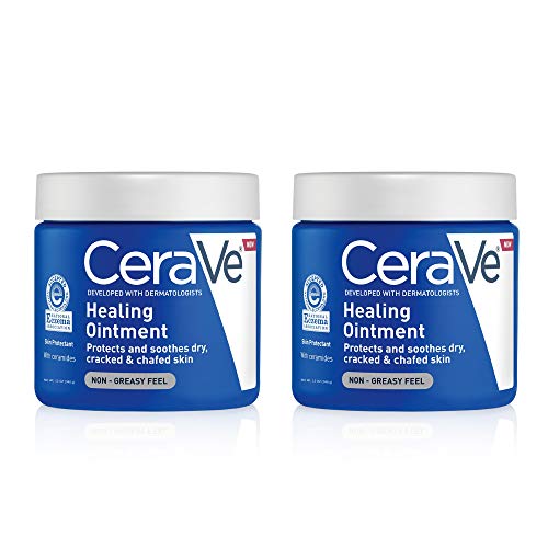 CeraVe Healing Ointment | 12 Ounce | Cracked Skin Repair Skin Protectant with Petrolatum Ceramides | Packaging May Vary (Pack of 2)