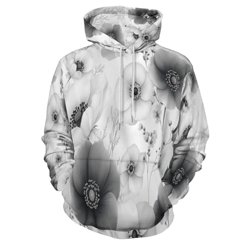 Pull léger crewneck d'art botanique avec imprimé 3D durable - 3