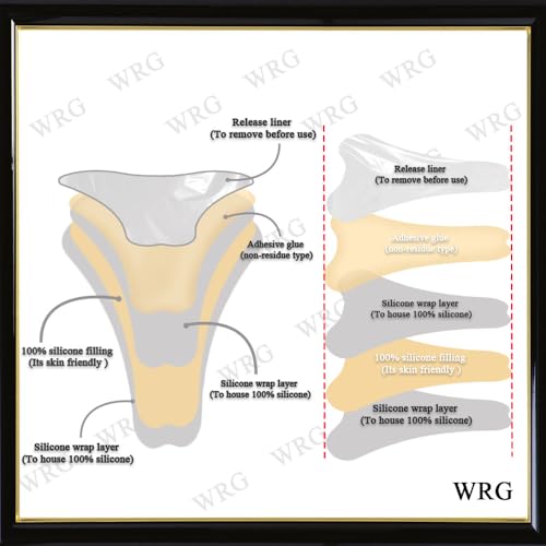 Image of WRG 5 Pack Seamless Silicone Modesty Panty Inserts, Anti-Outline Underwear Guards, Concealer Covers, Protective Pads