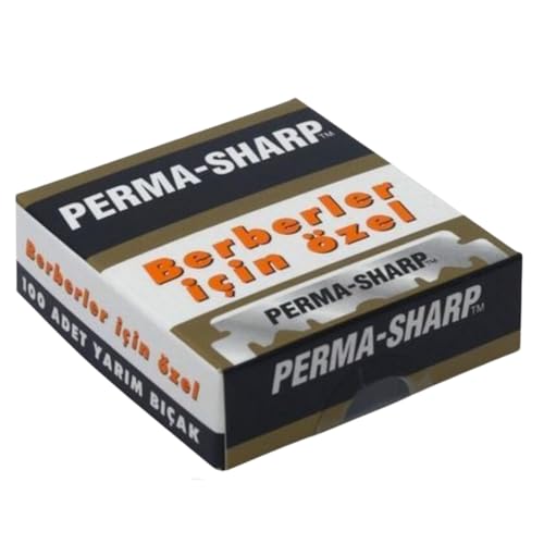 ABS Perma Sharp Single Edge Razor Blades for Straight Razors and Shavettes – Barbershop-Quality Sharp, Smooth Shaving Refills – American Beauty Supply (Pack of 100f)