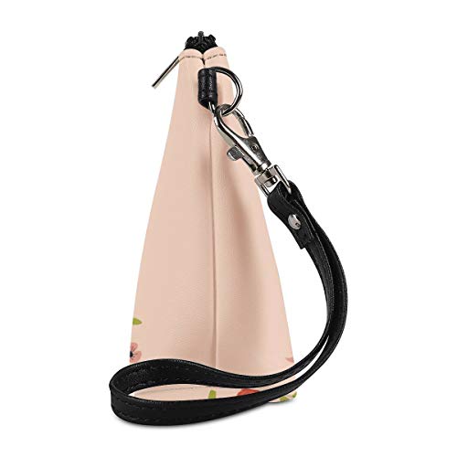 Mumeson You Are Awesome Sloth Flower Printed Cosmetic Pouch Travel Cluth Makeup Bag Pencil Case Purse With Wristlet Hanging Strap #TOP3