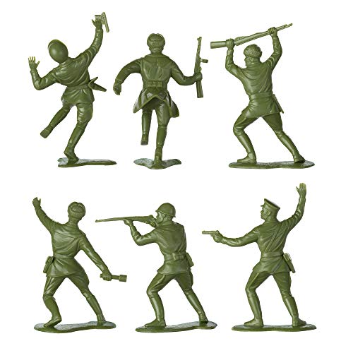 BMC Classic Marx Russian Plastic Army Men - 36pc WW2 Soldier Figures Made in USA