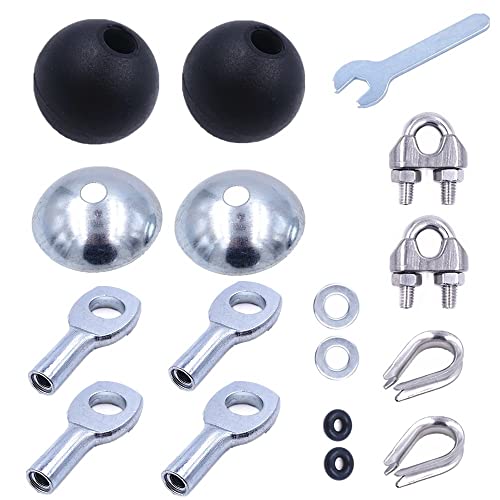 J Bryant Gym Machine Accessories for 6mm Wire Rope Cable Ball Stopper Interface Port Components Fitness Equipment Wire Rope Port Joint Replacement Parts for Home Gym Machine Use by J Bryant - Used condition - US$12.73