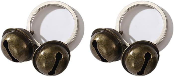 Bell For Dogs To Ring To Go Potty 4-Pack Copper Pet Bells - Loud Safety Collar Bells For Cats/Small Dogs (5-7g Each) Bells For Dog Collars