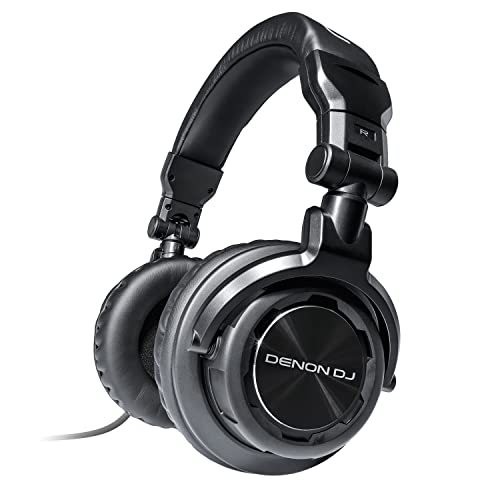 Denon DJ HP1100 - Auriculares circumaurales, con drivers de 53 mm para grabación en estudio,...