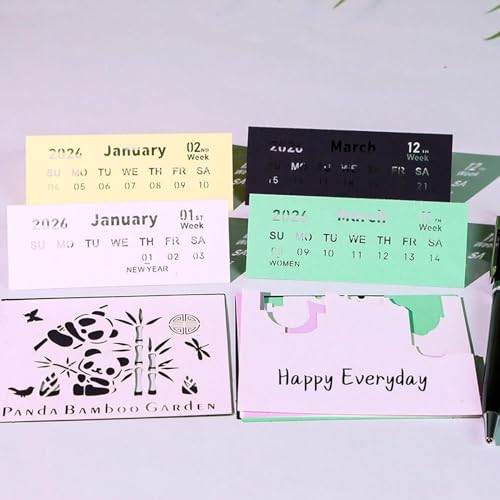 Calendrier 3D bloc-notes sculpté en papier premium pour décor de bureau élégant