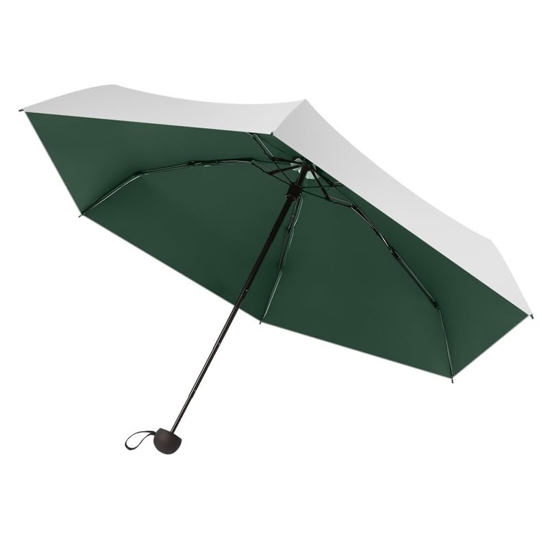 Paraguas Compacto para Viajar Paraguas de seis huesos con mango redondo, Mini paraguas plegable de bolsillo, paraguas de lluvia plegable for mujer Paraguas de Viaje