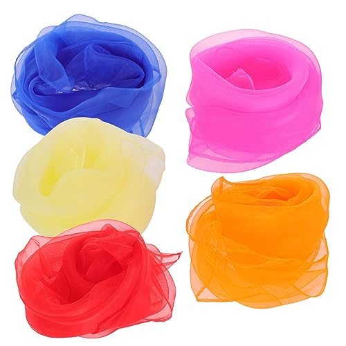 balacoo 10Pcs Colorful Sensory Scarves for Boys and Girls Decorative Juggling Scarves Stage Performance Props Square Dance Accessories