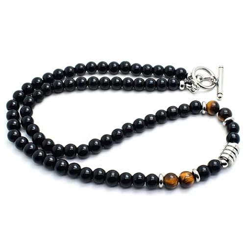 JOOTUEPO Collana da uomo, con perline di ematite occhio di