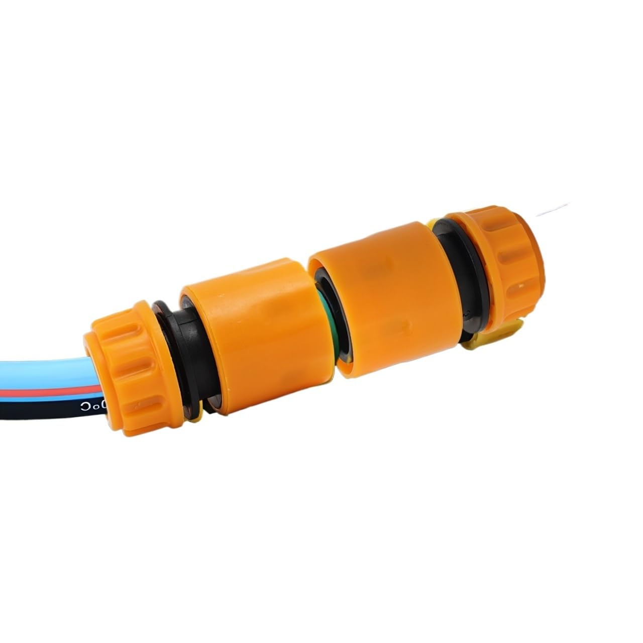 Connettore rapido per rubinetto del tubo flessibile da giardino, estensore per tubo domestico, adattatore per sistema di irrigazione (giallo, 10 pezzi)