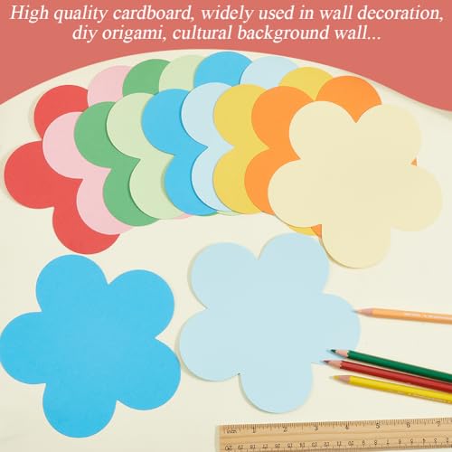 SOFPLATE 8 conjuntos de 72 peças de recortes de papel floral de 15 cm recortes de papel colorido sor